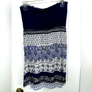 Roxy strapless sundress blue medium large runs small